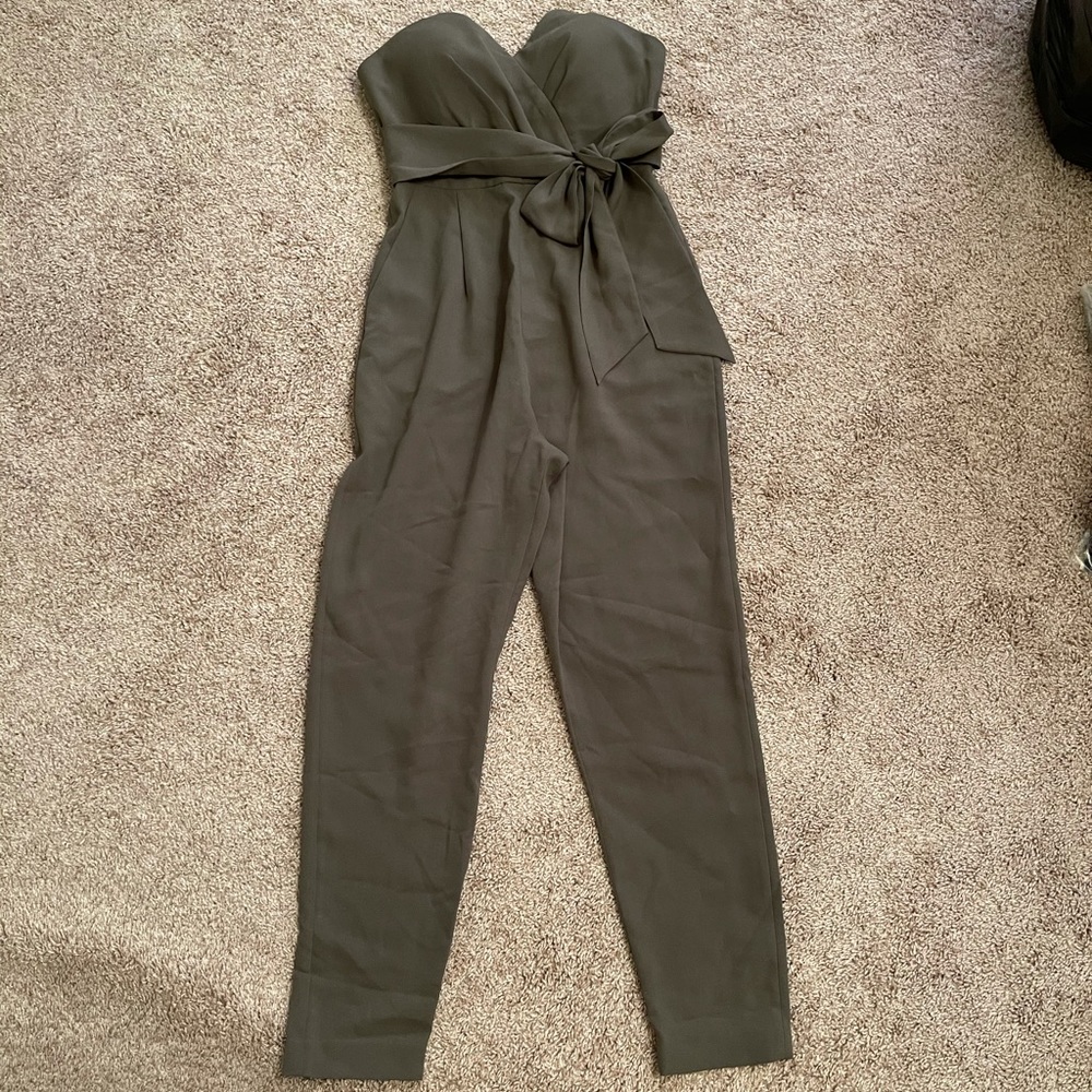 Bebe Strapless Petite Jumpsuit